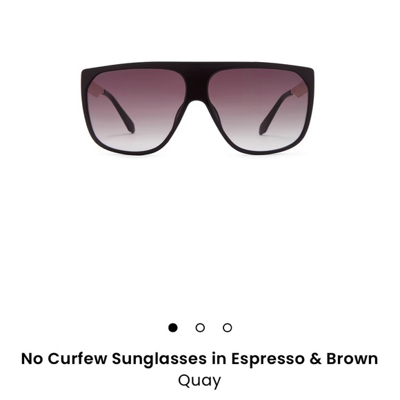 New, Quay Women's No Curfew Oversized Shield Sunglasses (espresso/brown) $85